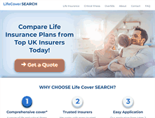 Tablet Screenshot of lifecoversearch.com